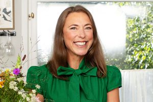 Profilbild på Helena Lyth i en grön topp som ler in i kameran.